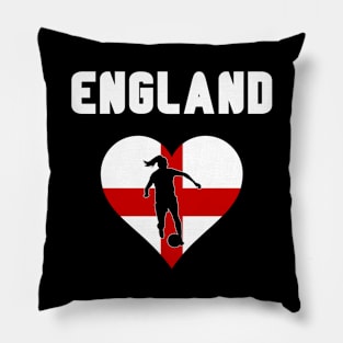 England Women Football Player Pillow