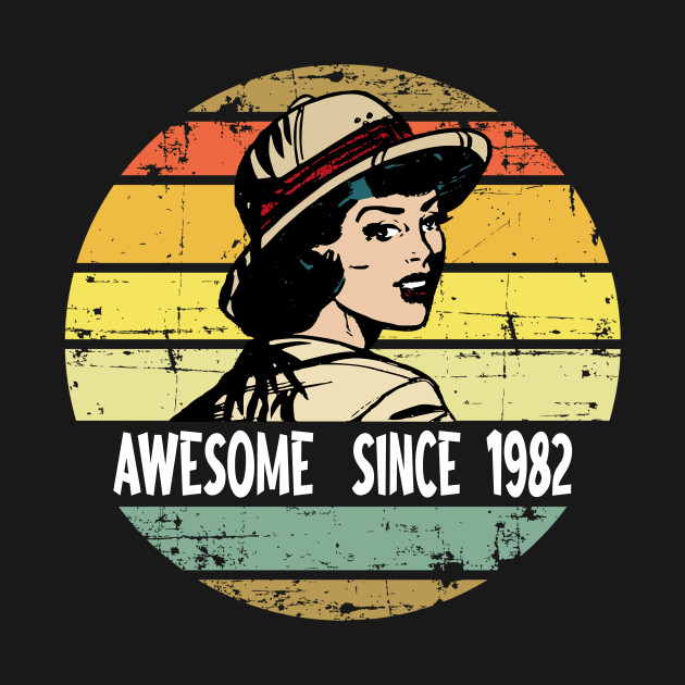 Awesome Since 1982 - 1982 Birth Year - 1982 Birthday by CoolandCreative