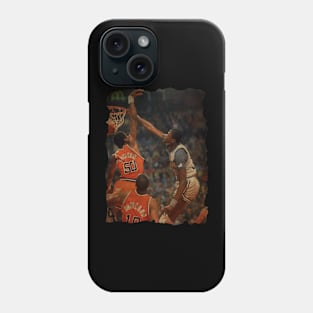 Patrick Ewing Dunking Over 7'4 Ralph Sampson, 1982. Vintage Phone Case