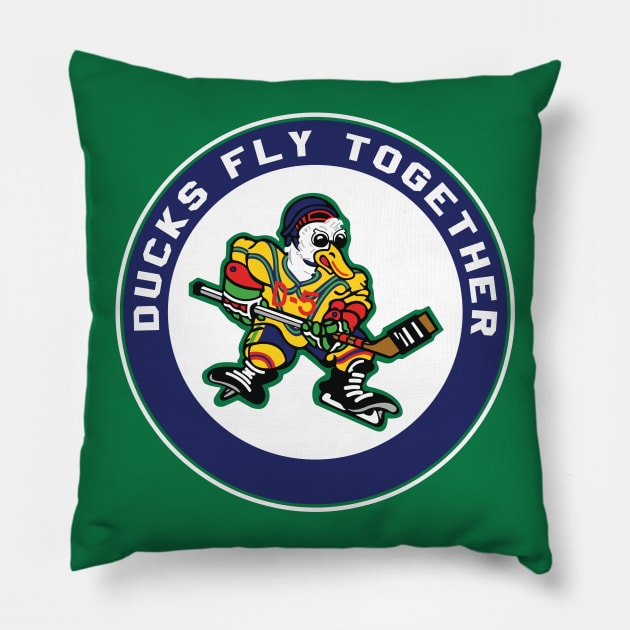 Ducks Fly Together Pillow by old_school_designs