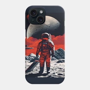 Soviet astronaut on moon Phone Case