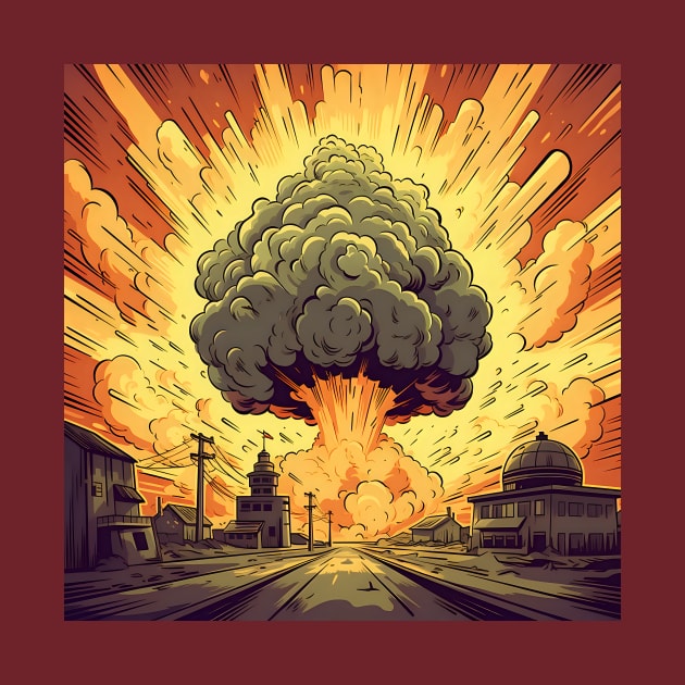 Illustration of catastrophic event. Nuclear explosion by KOTYA