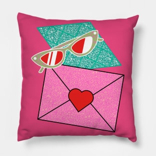 Retro Romance Love Letter Pillow