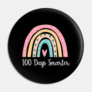 100 Days Smarter, Rainbow Teacher 100th Day of School T-Shirt, Special Education Teacher Shirt, Teacher Gift, 100 Days of School Pin