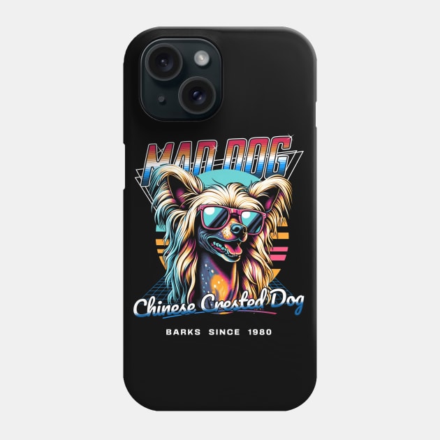 Mad Dog Chinese Crested Dog Phone Case by Miami Neon Designs