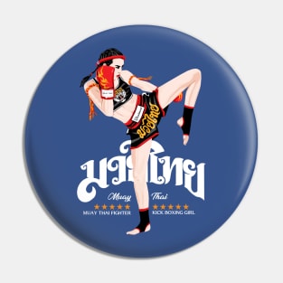 Kick Boxing Girl Pin