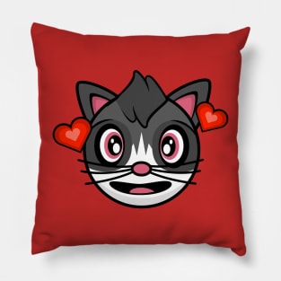 Lovestruck Cat Amanda Pillow