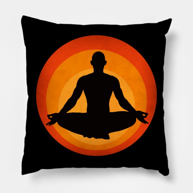 YOGA FOR DUDES floating dude Pillow by SmayBoy