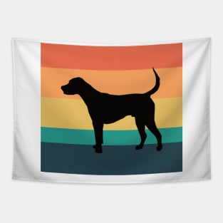 Foxhound Dog Silhouette Vintage Sunset Tapestry