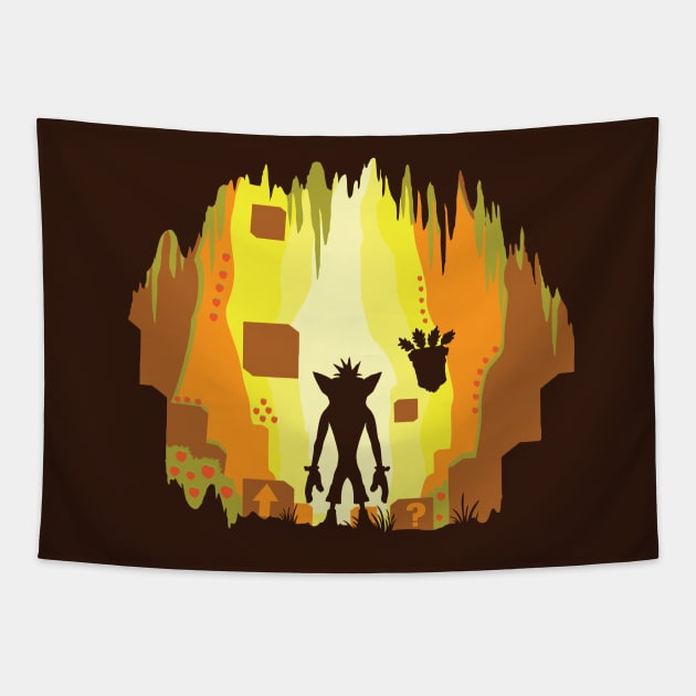 Wumpa World Tapestry by Daletheskater