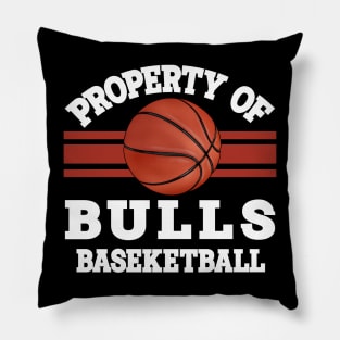 Proud Name Bulls Graphic Property Vintage Basketball Pillow