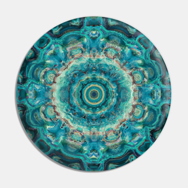 Turquoise Mandala Pin by EggheadK8