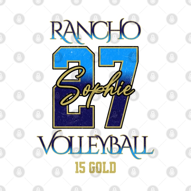 Sophie #27 Rancho VB (15 Gold) - White by Rancho Family Merch