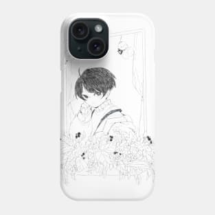 Black and white plant Phone Case