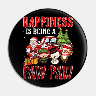 Happiness Is Being A Paw Paw Christmas Pin