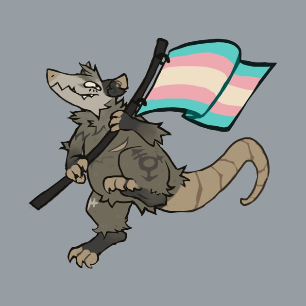 Trans Rights Opossum (remastered) by Vultone