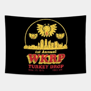 1st Annual Wkrp Turkey Drop Thanksgiving Tapestry