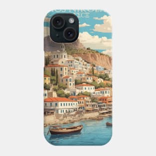 Agios Nikolaos Greece Vintage Tourism Travel Phone Case