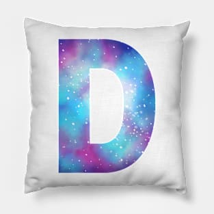 Letter D galaxy Pillow