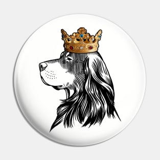 Gordon Setter Dog King Queen Wearing Crown Pin