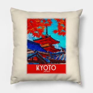 Travel Art Kyoto Japan Pillow