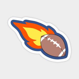 Flaming Football Magnet