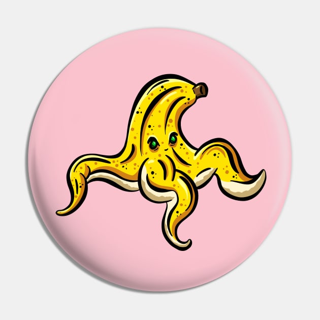 Banana Slip Peel Sticker Character Pin by Squeeb Creative