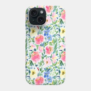 Watercolor painted floral print Phone Case