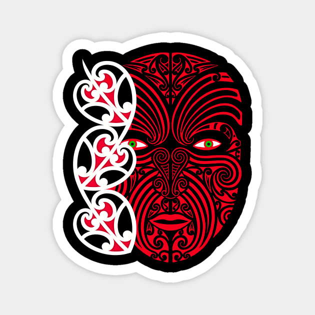Maori warrior Magnet by Tikitattoo