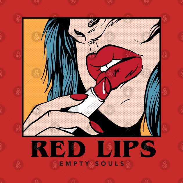 Red Lips empty souls by CHAKRart