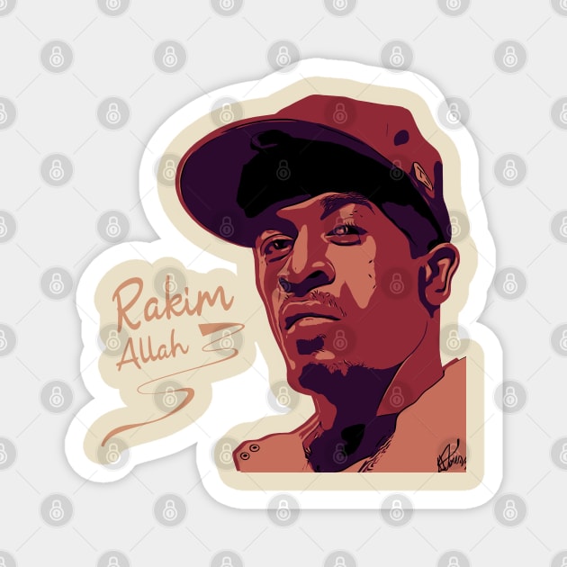 Rakim Allah | Retro Style Magnet by Degiab