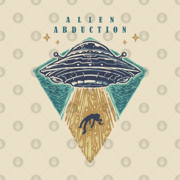 alien abduction hand drawn by Mako Design 