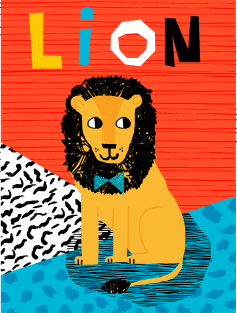 L is for Lion Magnet