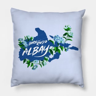 Born and Raised - Albay, Philippines (Blue) Pillow