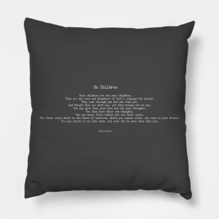 On Children Kahlil Gibran Pillow