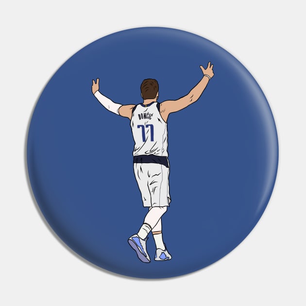 Luka Doncic Embrace The Crowd Pin by rattraptees