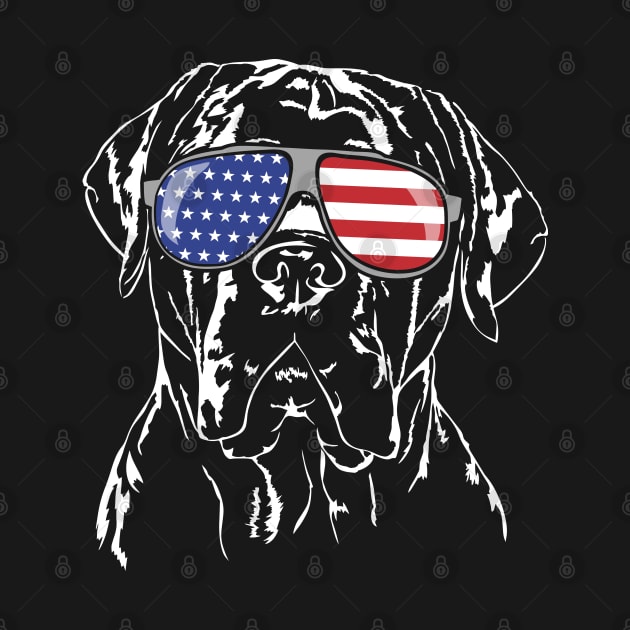 Cane Corso Italiano American Flag sunglasses patriotic dog by wilsigns