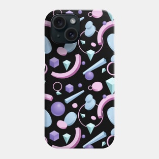 3D Shapes Background 4 Phone Case