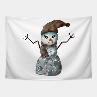 scary snowman Tapestry