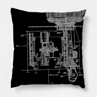 Missile Launcher Vintage Patent Hand Drawing Pillow