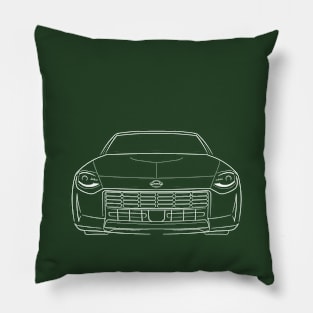 Nissan 400Z - front stencil, white Pillow