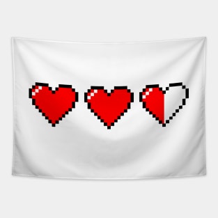 2.5 of 3 Pixel Hearts Tapestry