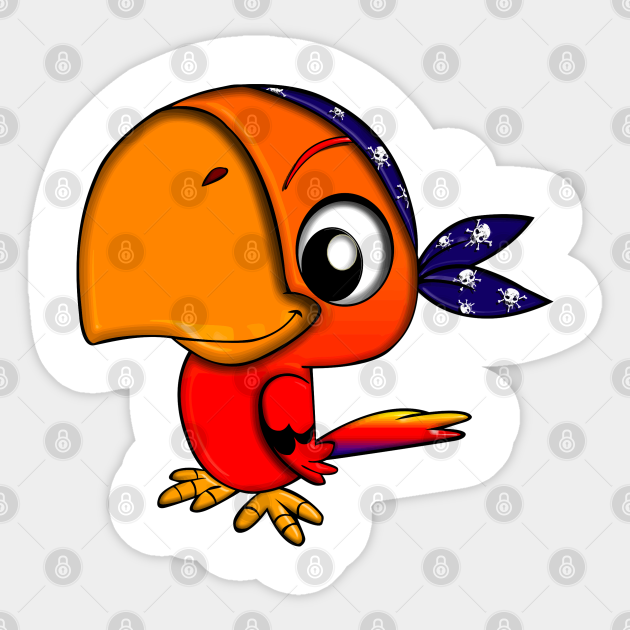 Pirate Parrot - Pirate Parrot - Sticker | TeePublic