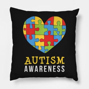 Autism Awareness Puzzle Heart Pillow