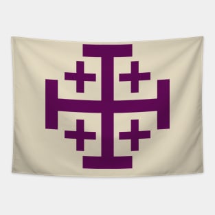 Jerusalem Cross (purple) Tapestry