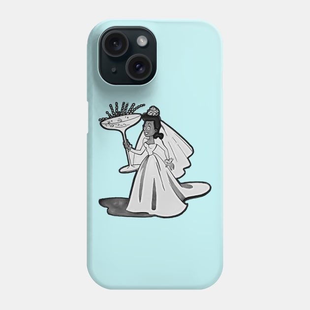 Woman dressed as a bride Phone Case by Marccelus