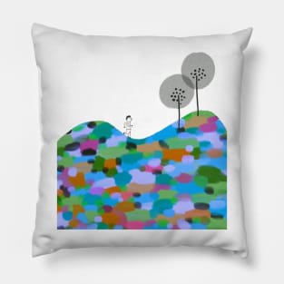 climb to the top of the mountain Pillow