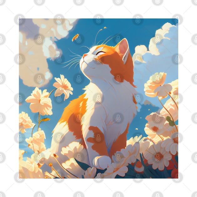 Orange and white cat by Geek Culture