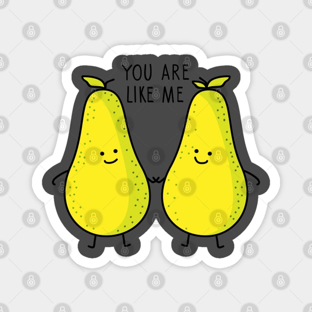 Funny pear couple Magnet by spontania