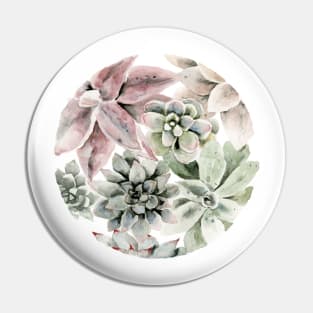 Circular Succulents Pin